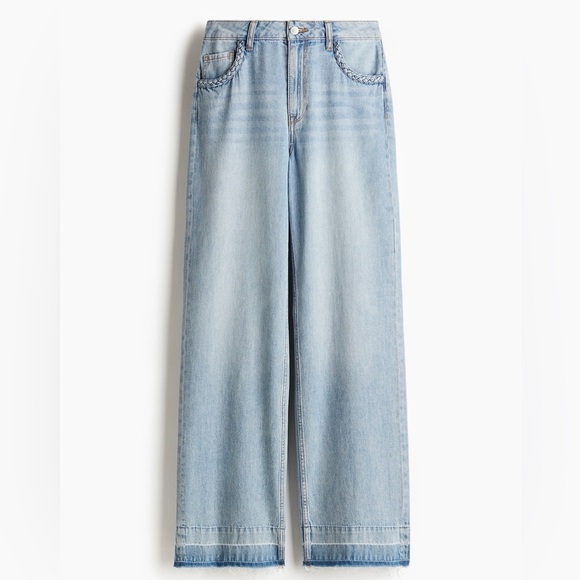 H&M NWT WIDE HIGH WAISTED JEANS - Picture 5 of 9